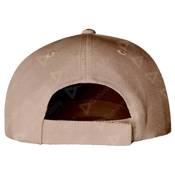 Atras Gorra Flexible Beige Lisa de Acrílico Deportiva