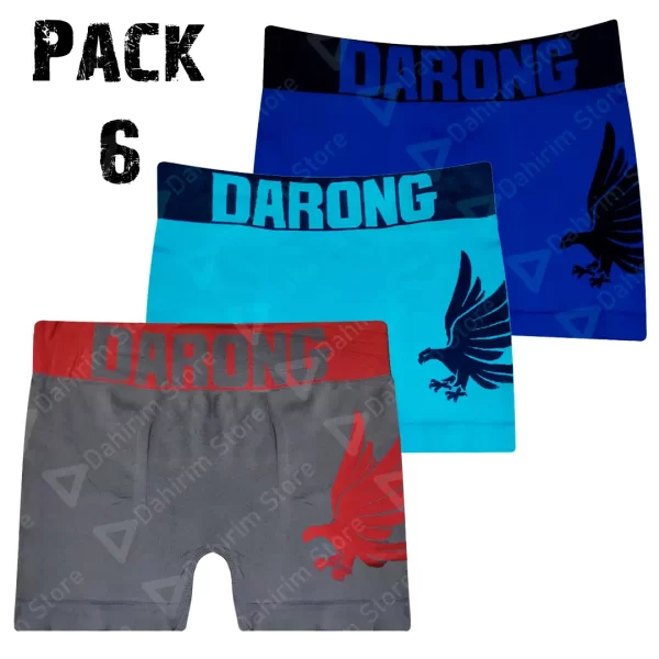 3 Boxer Para Hombre Largos de Licra Mediano BF01DL23M3P Pack 6