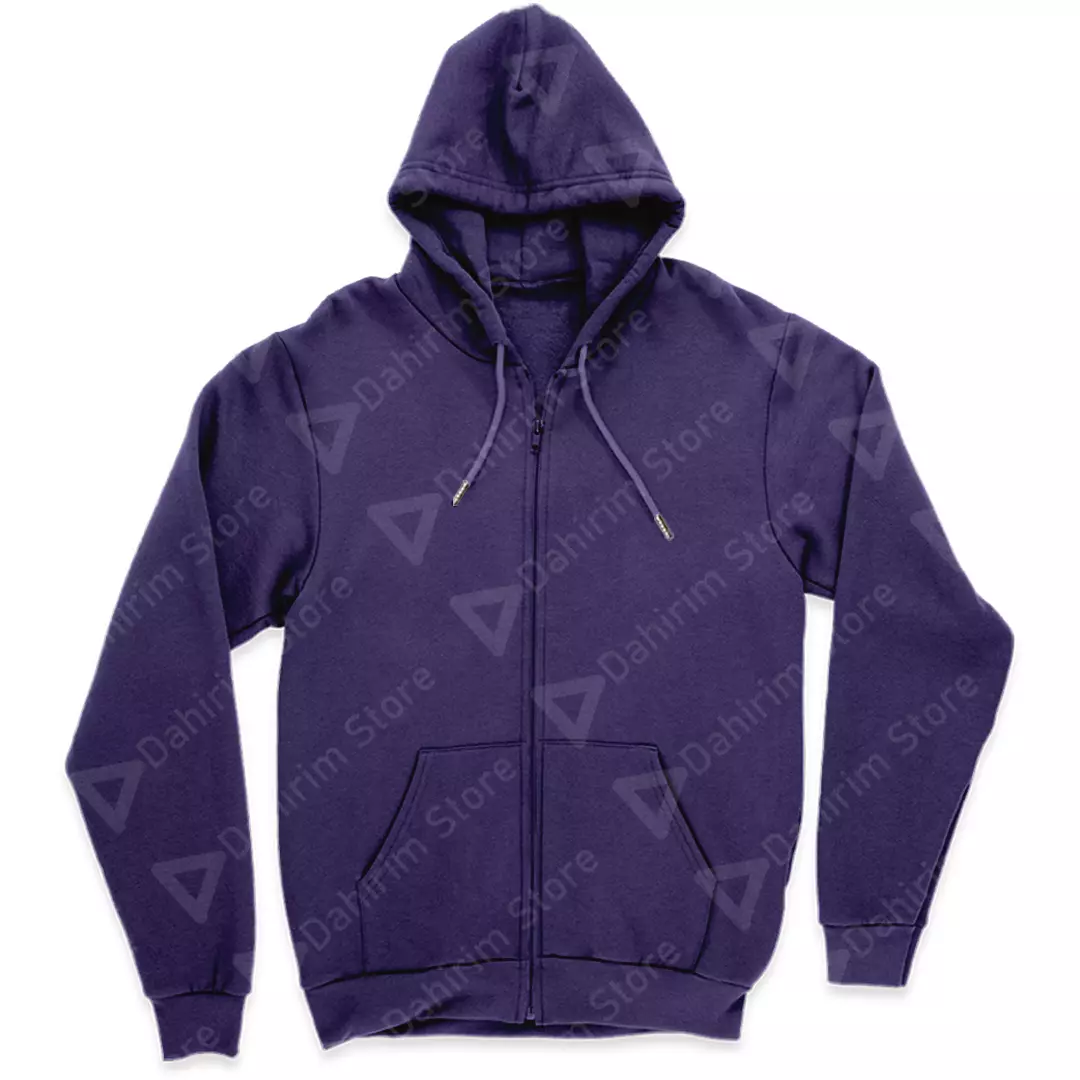 Sudadera Hoodie Con Cierre HDJ191210 Dahirim Store Morado Frente