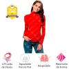 Blusa Termica Mujer, Rojo, Manga Larga, Unitalla, Cuello Alto, Playera, Casual, Basica, Camiseta, Uso Diario