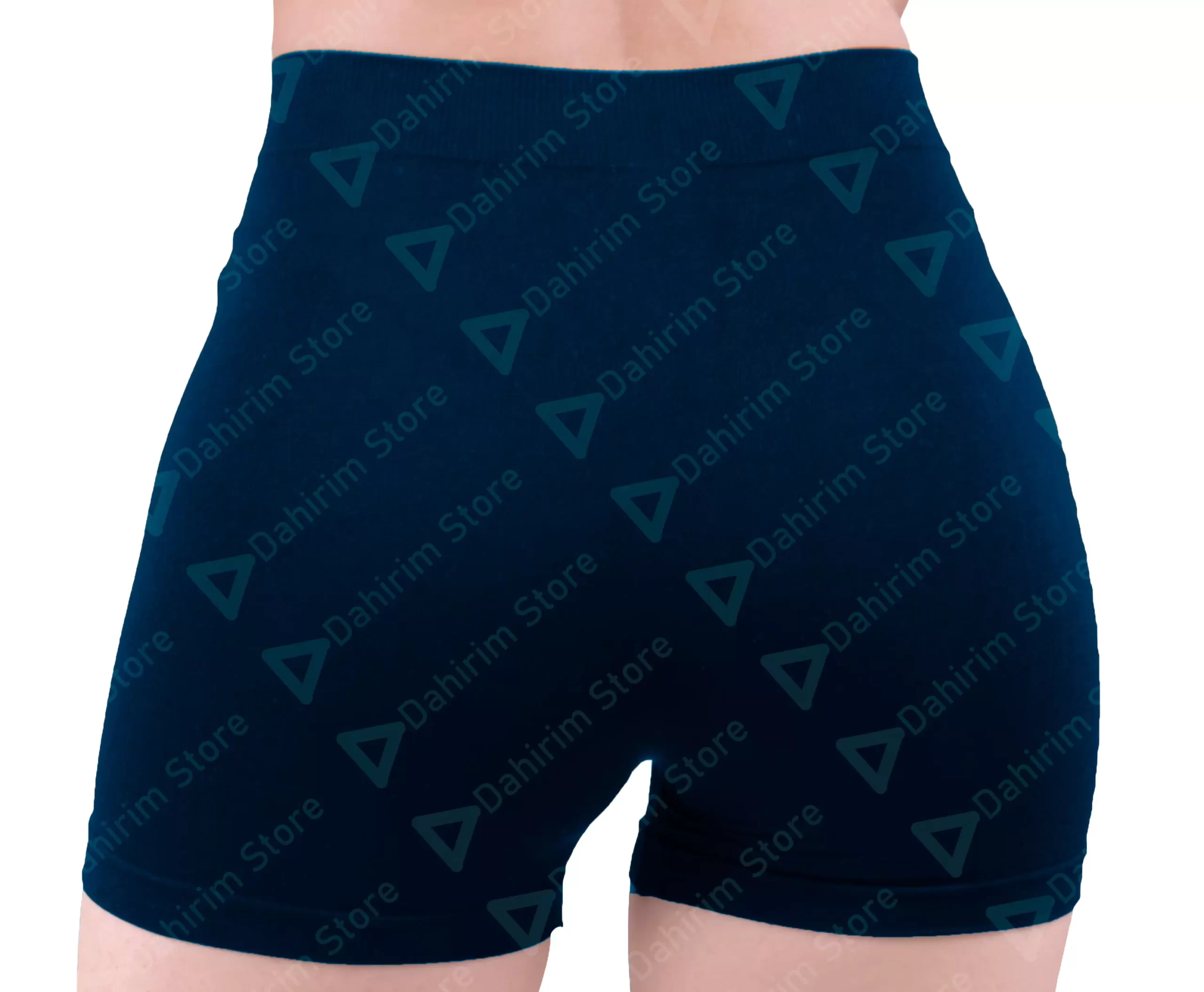 Short Licra Pretina Normal Mujer Unitalla N2 Azul Marino Atras