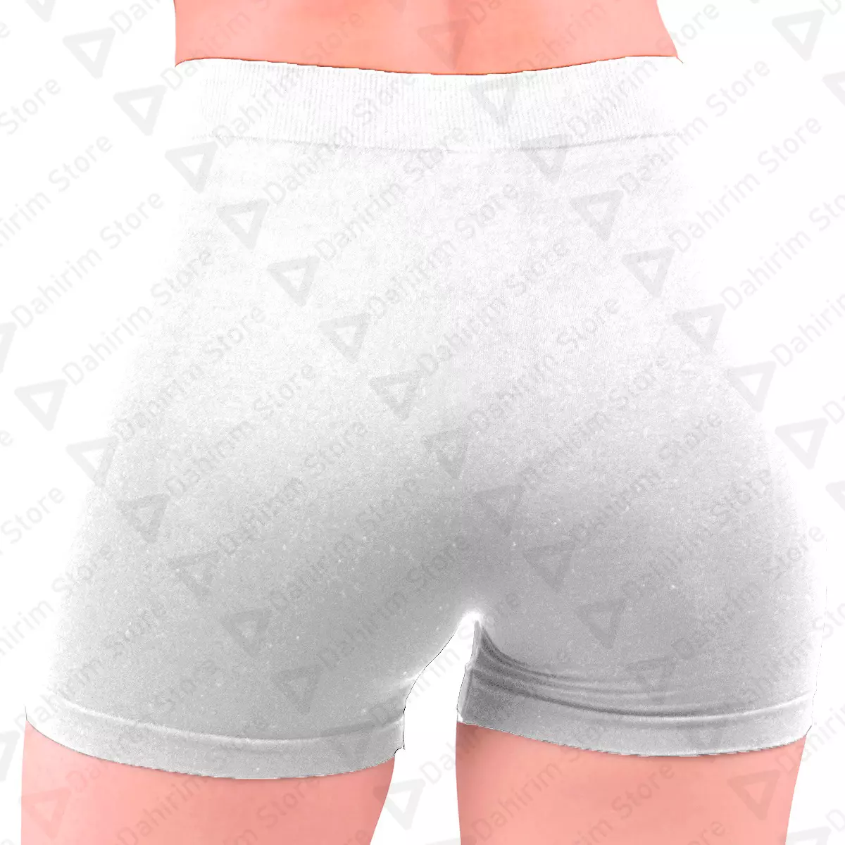 Short Licra Pretina Normal Mujer Unitalla N2 Blanco Atras